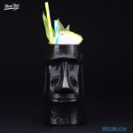 כוס טיקי גדולה פסל מואי שחור