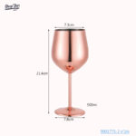 כוס יין  נירוסטה - רוז