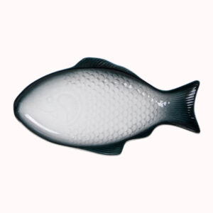 צלחת הגשה קרמיקה בצורת דג 1