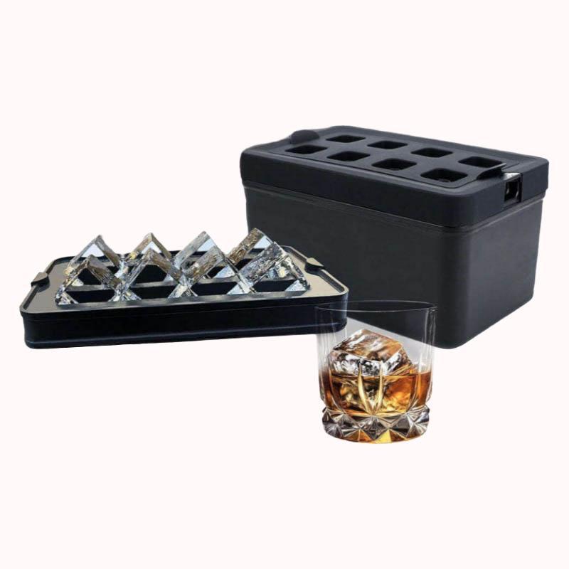 תבנית קוביות קרח צלולות קריסטל - 8 קוביות 1