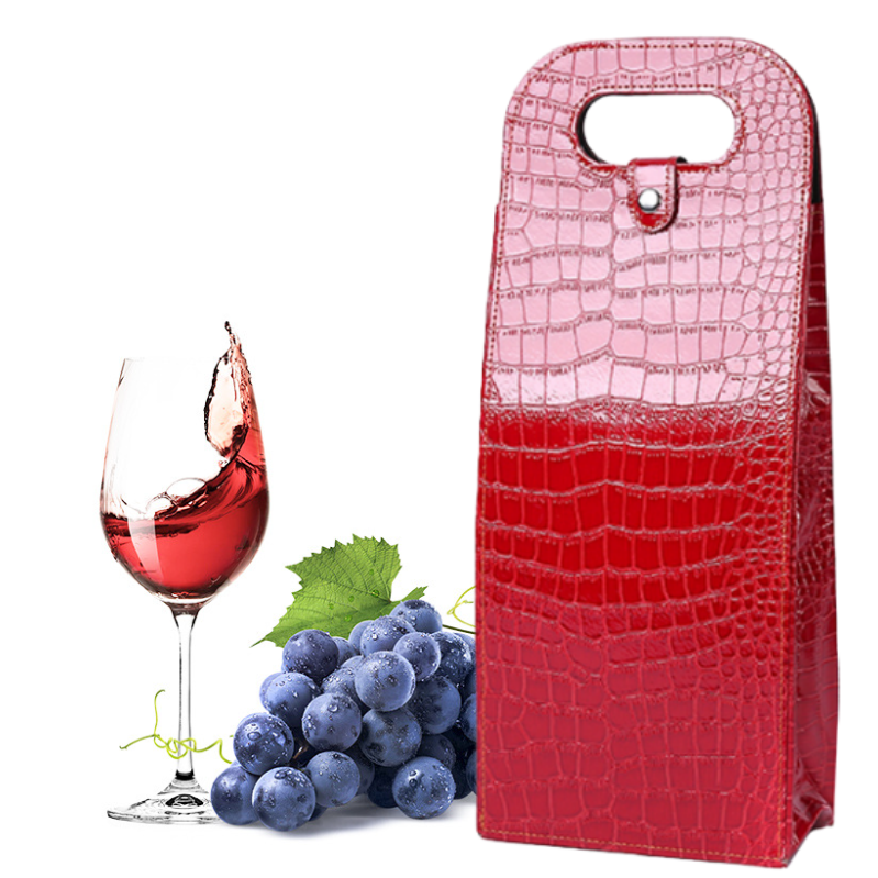 מארז עור קשיח לזוג בקבוקי יין אדום &ndash; 5 יח' 1