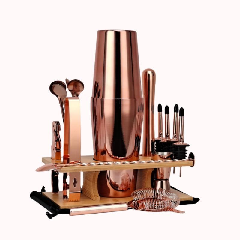 סט ברמן מקצועי 16 אביזרים - רוז גולד 1