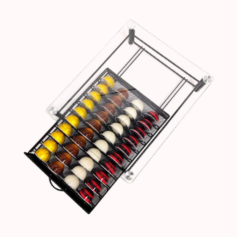 מגירת זכוכית מחוסמת ל-40 קפסולות נספרסו ורטו 1