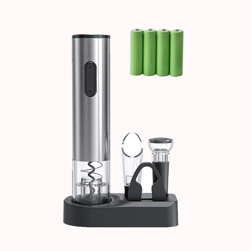 סט 4 אביזרי יין פותחן חשמלי סוללות 1