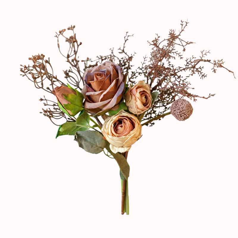 פרחים דקורטיביים במראה טבעי -ורד וינטג' 1