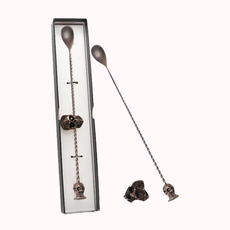 כפית ערבוב גולגולת סט טבעת 1