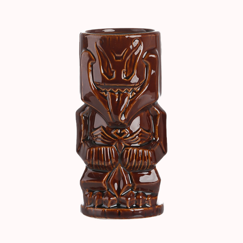 כוס טיקי טוטם חום 1