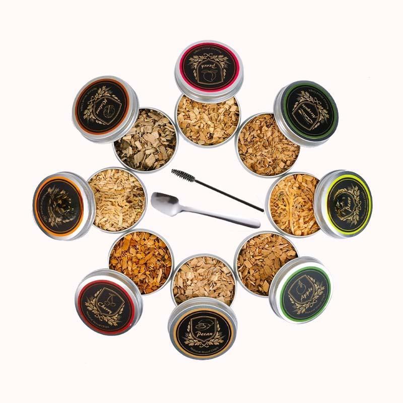 סט 10 חלקים שבבי עץ טבעי-8 טעמים 1