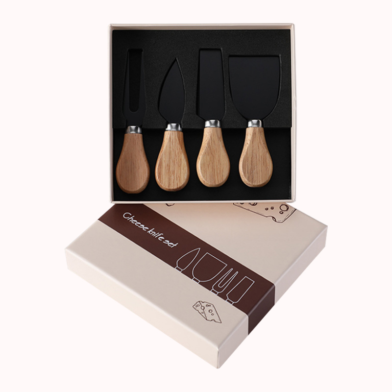 מארז 4 סכיני גבינה - שחור 1