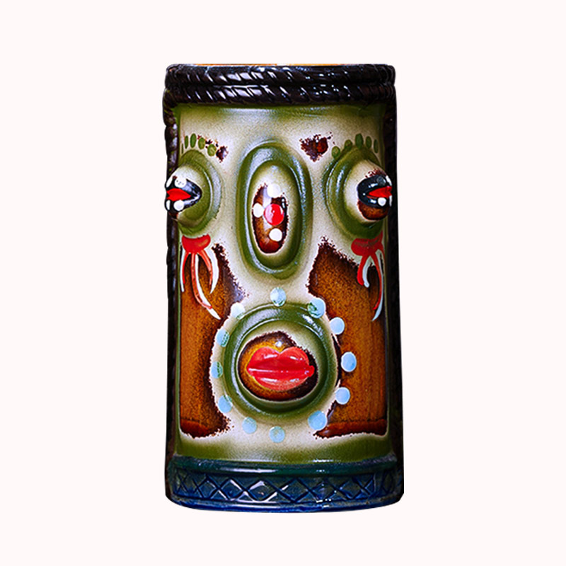 כוס טיקי פסיכו ארט 1